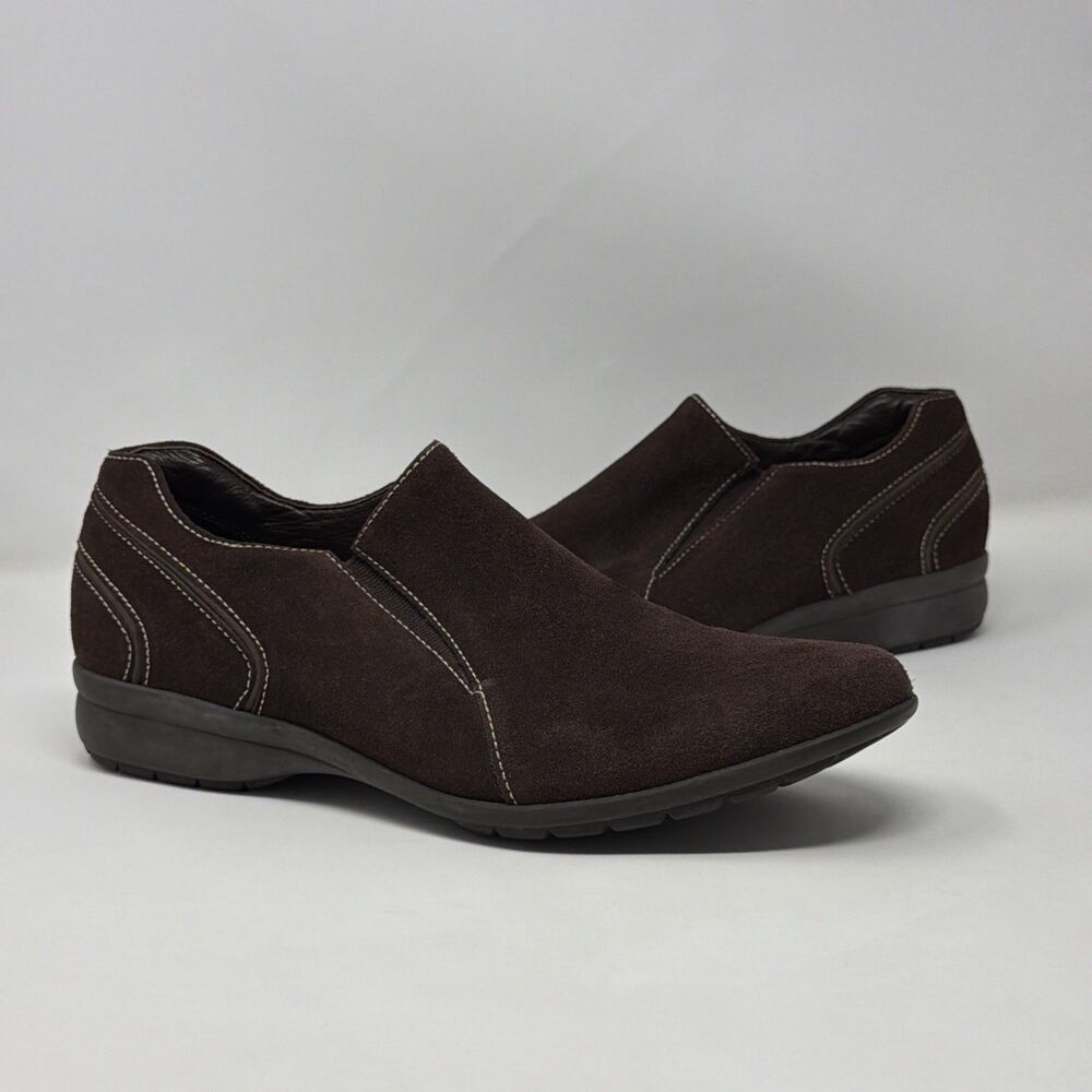 Cole Haan Womens 9 Brown Suede Loafers Slip On Comfort Casual Shoes
